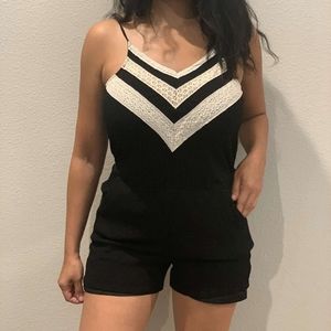 MAURICES BLACK ROMPER WITH LACE!